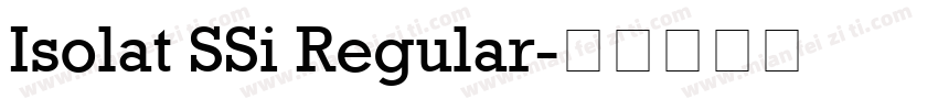 Isolat SSi Regular字体转换